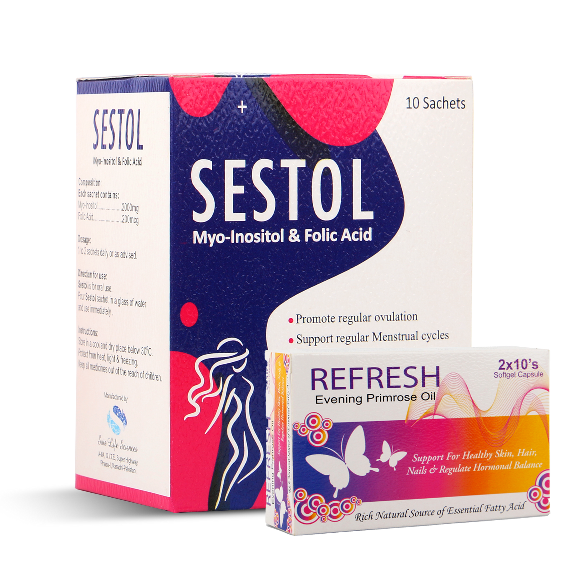 Hormonal Harmony Bundle: Sestol & Refresh Softgels for PCOS Support & Radiant Wellness