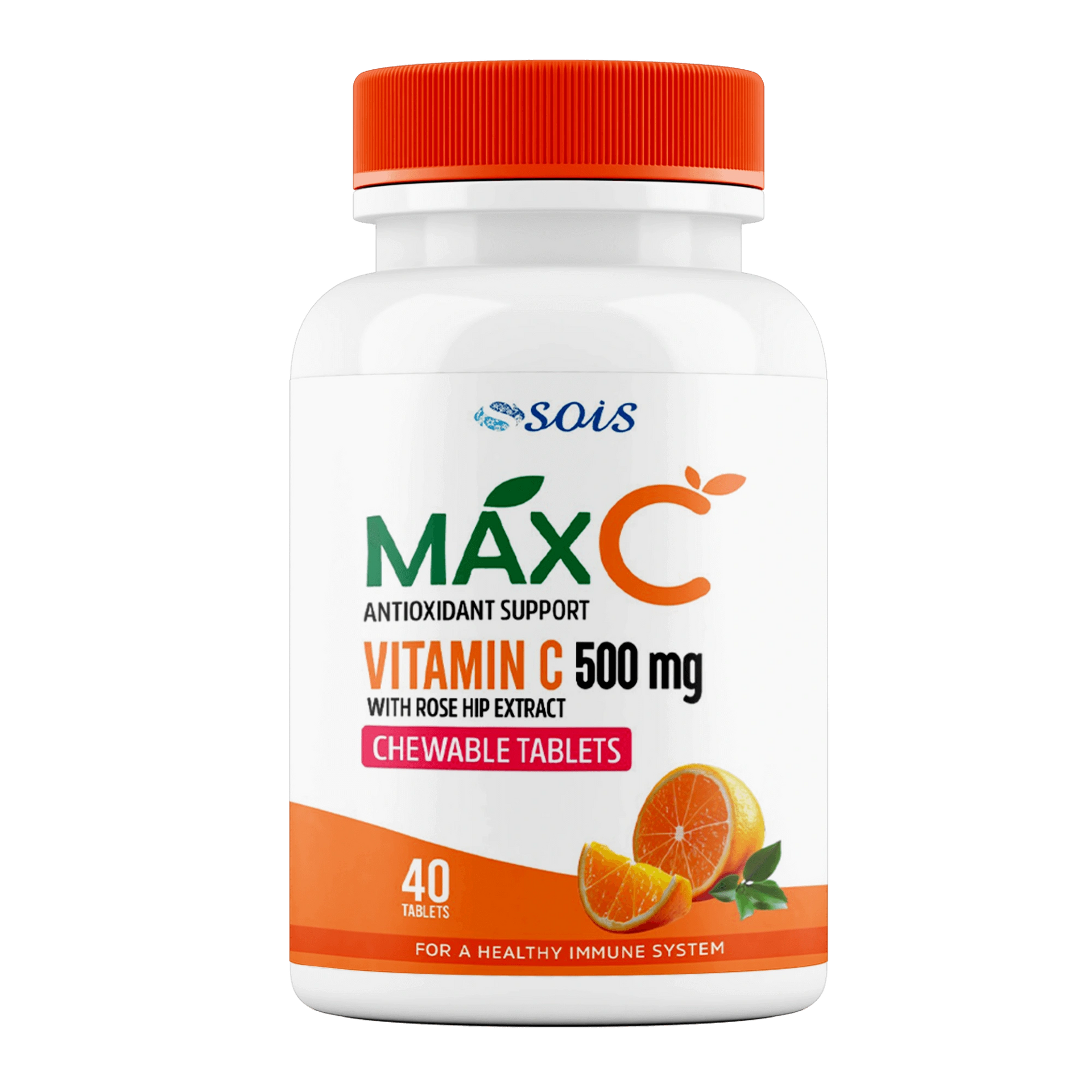 MaxC - Vitamin C 500mg  Chewable 40 Tablets