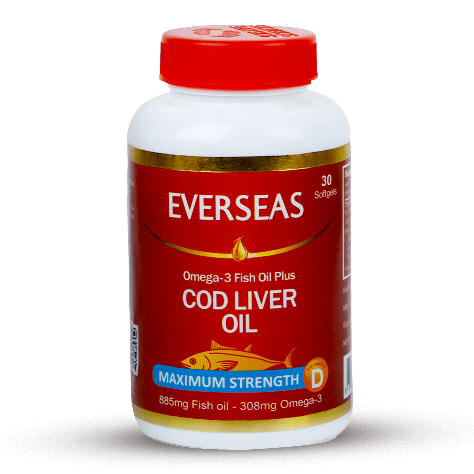 Everseas Cod Liver Oil Maximum Strength Softgels