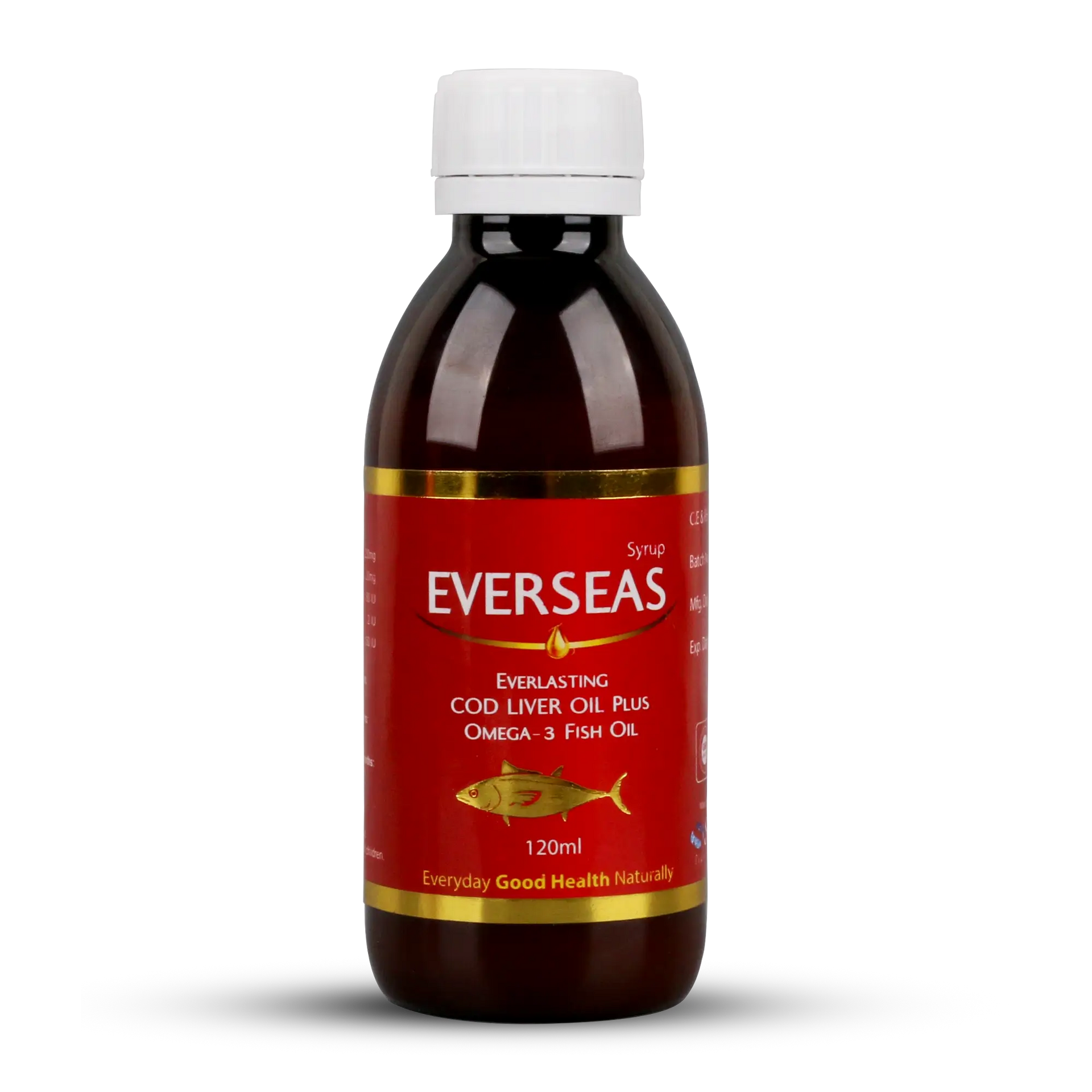 Everseas Cod Liver Oil Syrup Fuity Flavour (Especially for Kids Health)